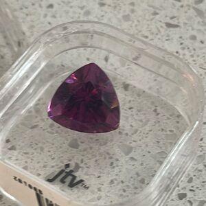 Beautiful 12ct trillion cut created Alexandrite